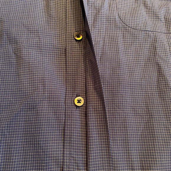 Burberry London 100% cotton blue striped button down shirt large - Picture 4 of 12